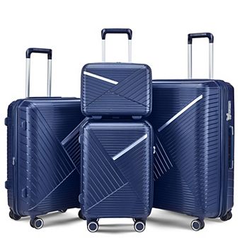 Merax Lightweight PP Hardside Family Luggage with TSA Lock & 360° Spinner Wheels