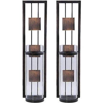 Wall Sconce Candle Holder Metal Wall Decorations for Living Room, Bathroom, Dining Room, Set of 2
