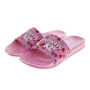 CocaCola Cherry COKE Casual Slides for Women Comfortable QuickDry Beach Pool Summer Sandals (Adult)