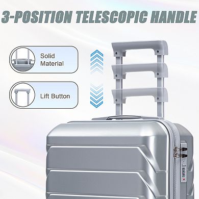 Merax 2Piece Luggage Set with 20” Hard Shell Suitcase & 14” Cosmetic Case