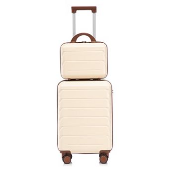 Merax 2 pc Luggage Set with 20” Hard Shell Suitcase & 14” Cosmetic Case