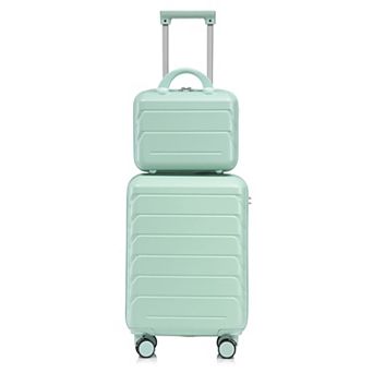 Merax 2 pc Luggage Set with 20” Hard Shell Suitcase & 14” Cosmetic Case