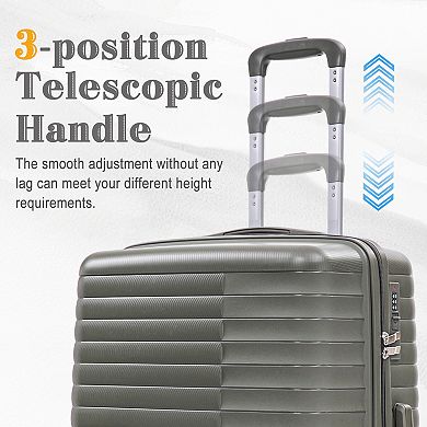 Merax 4Piece Luggage Set with 20"/24"/28" Suitcases & 14" Cosmetic Case