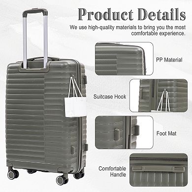 Merax 4Piece Luggage Set with 20"/24"/28" Suitcases & 14" Cosmetic Case