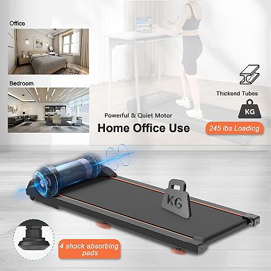 Merax Walking Pad Under Desk Treadmill, LED Display and Remote Control Portable Treadmill