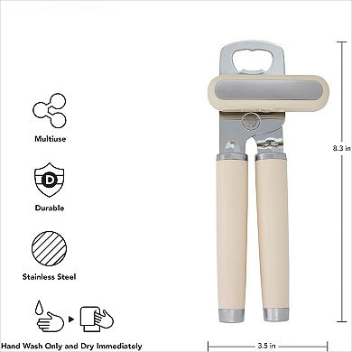 Multifunction Can and Bottle Opener with Stainless Steel Wheel