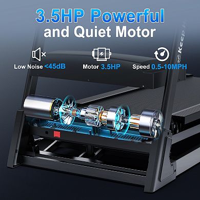 Merax Treadmills for Home, Electric Treadmill with Automatic Incline, Foldable 3.5HP Workout Running