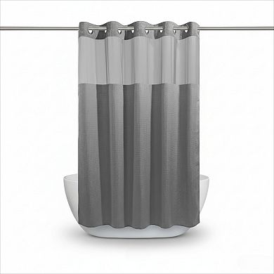 Waffle Weave Shower Curtain Set Heavy Duty Weighted Textured