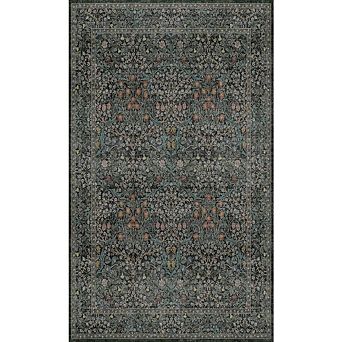 Floral Area Rug Soft, Low Pile, Non-Slip