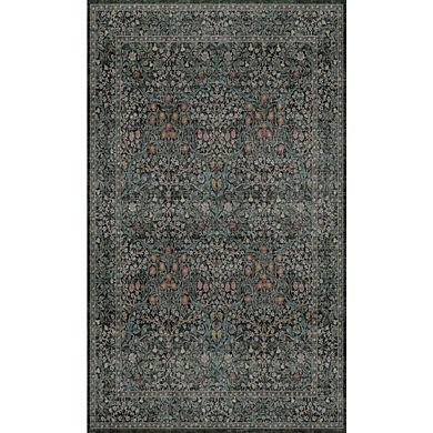 Floral Area Rug Soft, Low Pile, Non-Slip