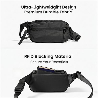 RFID Blocking Sling Bag Water Resistant Lightweight for Travel