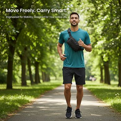 RFID Blocking Sling Bag Water Resistant Lightweight for Travel