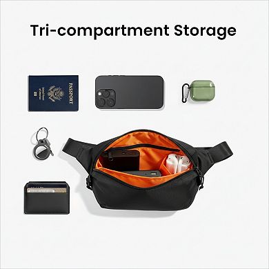 RFID Blocking Sling Bag Water Resistant Lightweight for Travel