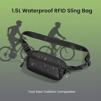 RFID Blocking Sling Bag Water Resistant Lightweight for Travel