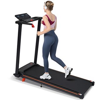 Merax 3.0HP Foldable Treadmill, 8% Incline with Handle, 265 lbs Capacity & Adjustable Feet for Home