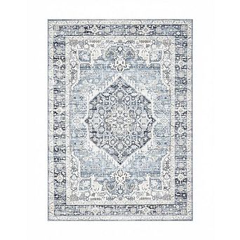 Boho Area Rug Soft, Low Pile, Washable, Non-Slip