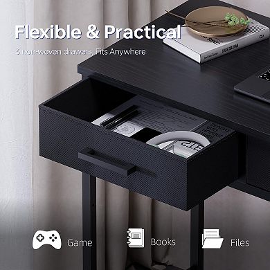 47" Compact Desk with 3 Drawers for Small Spaces