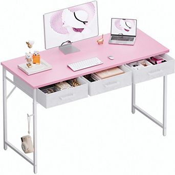 47" Compact Desk with 3 Drawers for Small Spaces