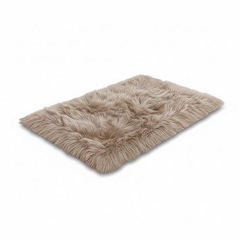 Faux Fur Rug Plush, Soft, Washable Shag Throw