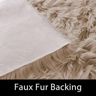 Faux Fur Rug Plush, Soft, Washable Shag Throw