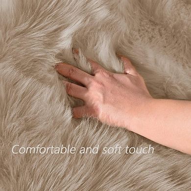 Faux Fur Rug Plush, Soft, Washable Shag Throw