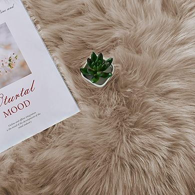 Faux Fur Rug Plush, Soft, Washable Shag Throw