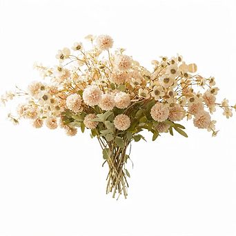 Beige Silk Flower Arrangement with 22 Stems for Table Centerpiece