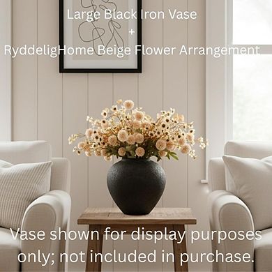 Beige Silk Flower Arrangement with 22 Stems for Table Centerpiece