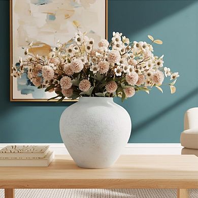 Beige Silk Flower Arrangement with 22 Stems for Table Centerpiece