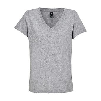 SOLS Womens/Ladies Regent Marl V Neck T-Shirt
