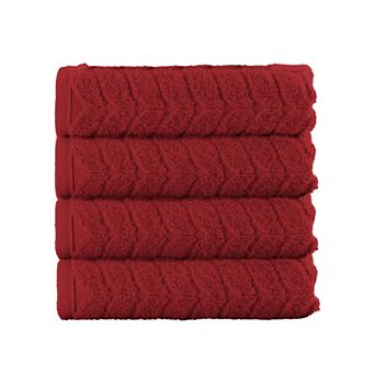 Elegant Comfort 4 pack premium turkish cotton braided hand towel set 16 x 28 inch