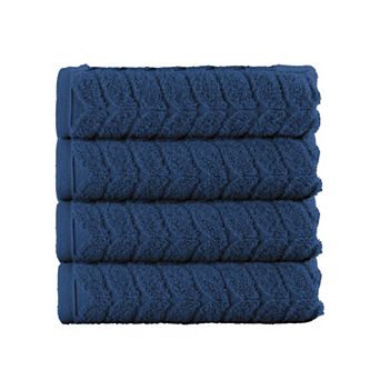 Elegant Comfort 4 pack premium turkish cotton braided hand towel set 16 x 28 inch