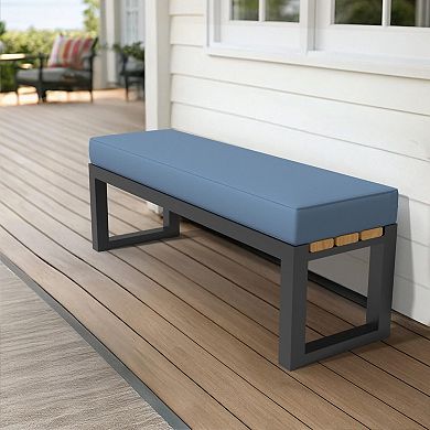 Covers&All 18"x 52" Outdoor/Indoor Bench Cushion, Premium 5 High-Density Foam, Water-Resistant