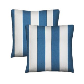 Covers&All Sunbrella Outdoor Throw Pillows, Pack of 2, Water & UV Fade Resistant (Insert with Cover)