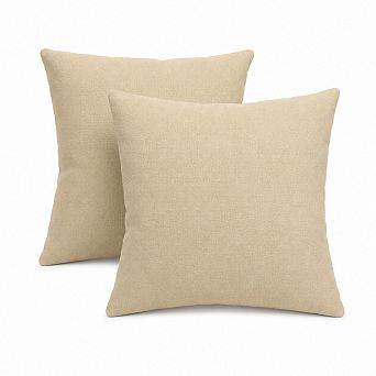Covers&All Sunbrella Outdoor Throw Pillows, Pack of 2, Water & UV Fade Resistant (Insert with Cover)
