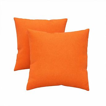 Covers&All Sunbrella Outdoor Throw Pillows, Pack of 2, Water & UV Fade Resistant (Insert with Cover)