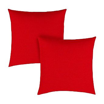 Covers&All Sunbrella Outdoor Throw Pillows, Pack of 2, Water & UV Fade Resistant (Insert with Cover)