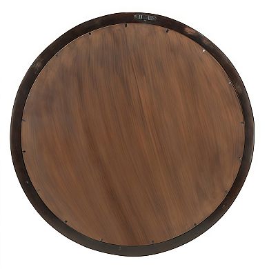 Transitional Mango Wood Wall Mirror with Solid Wood Frame