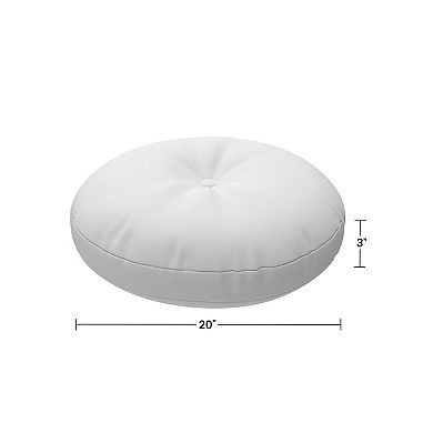 Covers&All Button Tufted Round Seat Cushion, Thick Outdoor/Indoor Chair Pillow for Patio Chairs