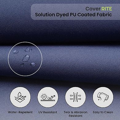 Covers&All Button Tufted Round Seat Cushion, Thick Outdoor/Indoor Chair Pillow for Patio Chairs