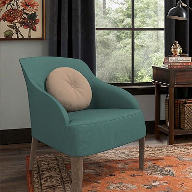 Covers&All Button Tufted Round Seat Cushion, Thick Outdoor/Indoor Chair Pillow for Patio Chairs