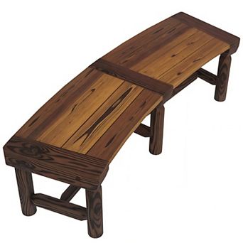 Semicircular Wooden Tree Wrap-Around Outdoor Garden Bench