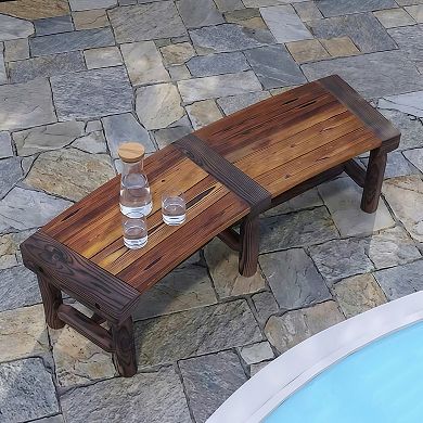 Semicircular Wooden Tree Wrap-Around Outdoor Garden Bench