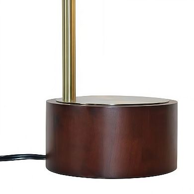 Mid Century Modern Arched Glass Globe Table Lamp for Home or Office
