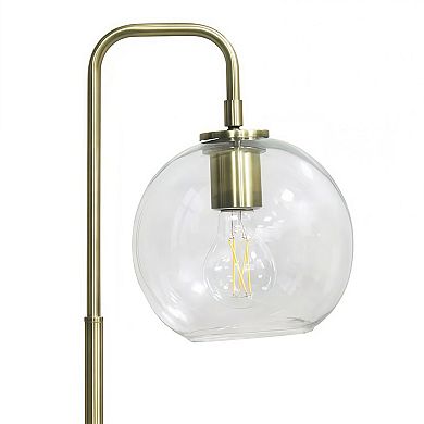 Mid Century Modern Arched Glass Globe Table Lamp for Home or Office