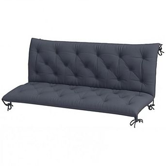Tufted 3-Seat Outdoor Bench Cushion for Patio Swing Sofa