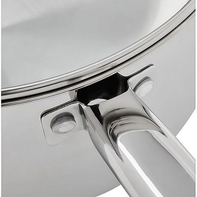 Induction Compatible Stainless Steel Saucepan with Straining Lid