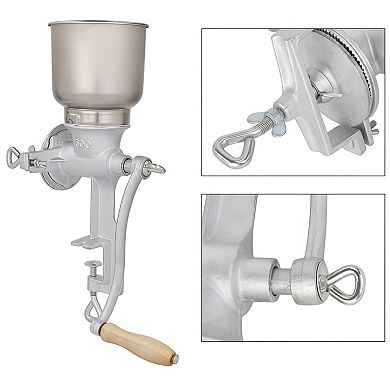 Manual Hand Crank Grain Grinder for Home Use with Adjustable Settings