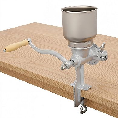 Manual Hand Crank Grain Grinder for Home Use with Adjustable Settings