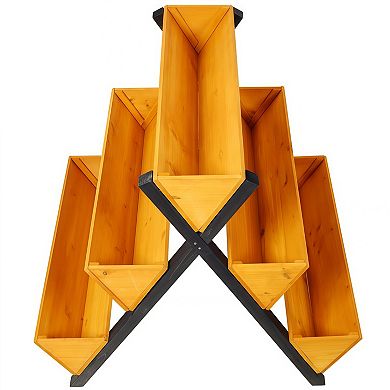 3-Tier Wooden Raised Garden Bed Planter with Legs